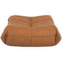 TOGO Brown Leather Ottoman Module – Stylish and Functional Seating Accent