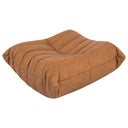TOGO Brown Leather Ottoman Module – Stylish and Functional Seating Accent