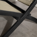 Fauteuil lounge Agave en bois et corde - Beige et noir