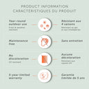 Dalya - Jardinière murale d'extérieur (lot de 4) - Gris