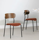 Hype - Chaise à pieds en métal - Orange brûlé