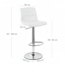 Cozy – Tabouret ajustable - Blanc