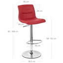 Cozy – Tabouret ajustable - Rouge