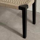 Agave - Wood and Rope Bench -  Beige and Black