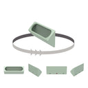 Dalya - Jardinière murale d'extérieur (lot de 4) - Vert sauge