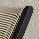 Fauteuil lounge Agave en bois et corde - Beige et noir