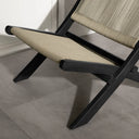 Fauteuil lounge Agave en bois et corde - Beige et noir