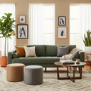 FONDA – Green Fabric 3-Seater Sofa