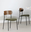 Chaise Hype avec pieds en métal - Vert olive