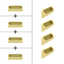 Dalya - Jardinière murale d'extérieur (lot de 4) - Jaune clair