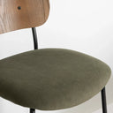Chaise Hype avec pieds en métal - Vert olive
