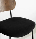 Chaise Hype avec pieds en métal - Noire